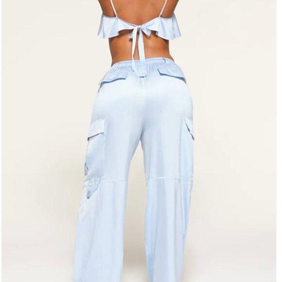 Skims Silk Cargo Pant Glacier - Picture 3 of 5